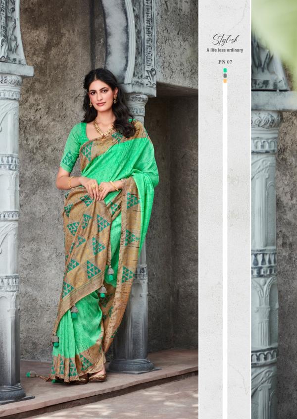 Sr Panama Fancy Soft Linen Saree Collection